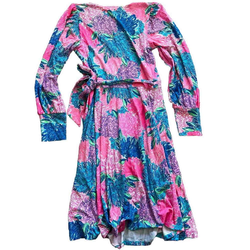 LILLY PULITZER Rosalinda Wrap Dress Size Small Vacation Beachy Feminine - Picture 3 of 11